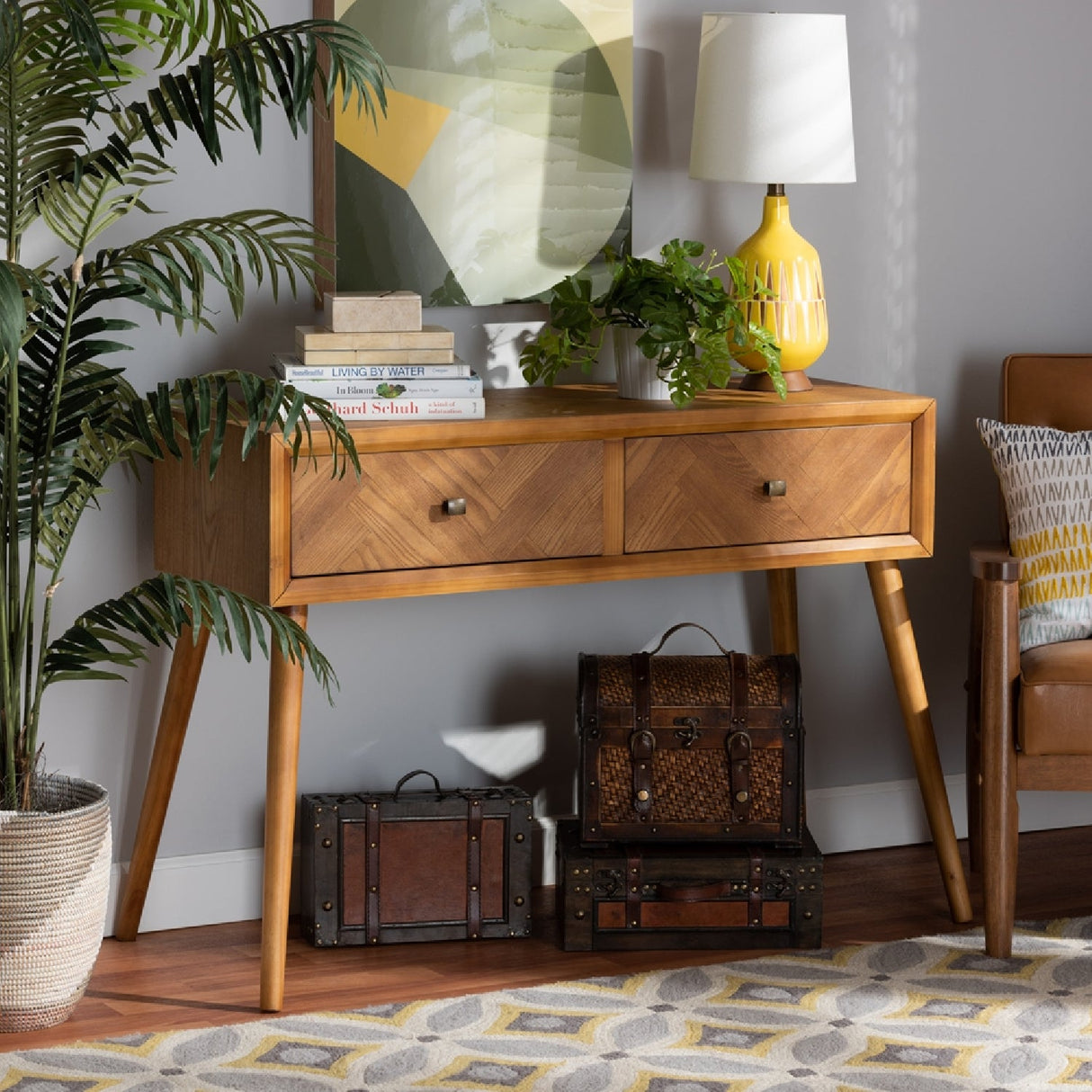 Modern European furniture - Wooden 2 Drawer Console Table - www.oroa.com | Oroa.com