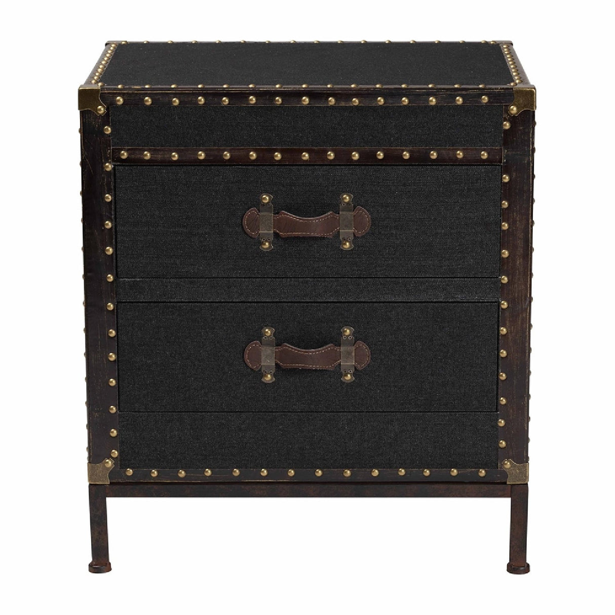 Modern European furniture - Black Canvas Trunk End Table - www.oroa.com | Oroa.com