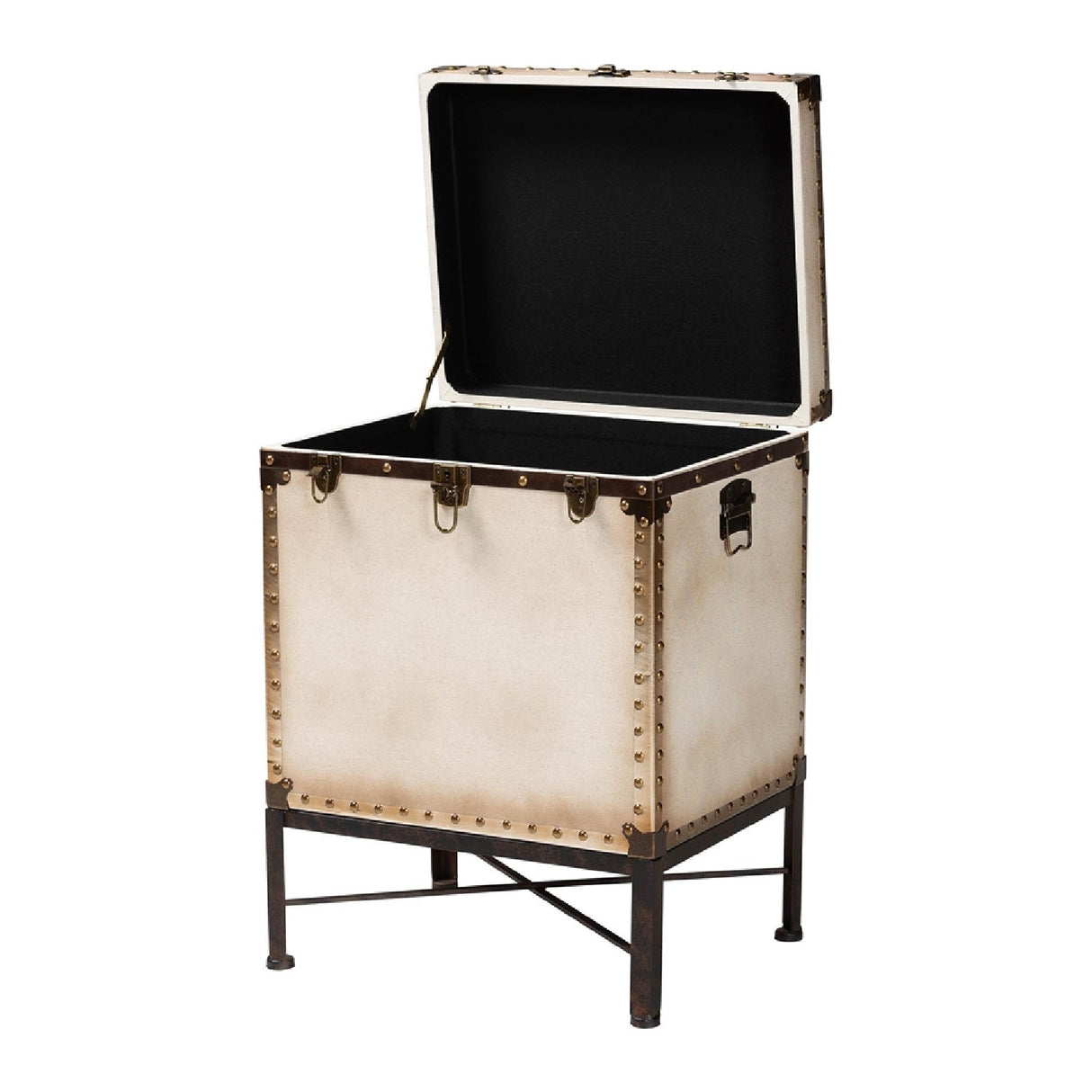 Modern European furniture - White Canvas Lift Top End Table - www.oroa.com | Oroa.com