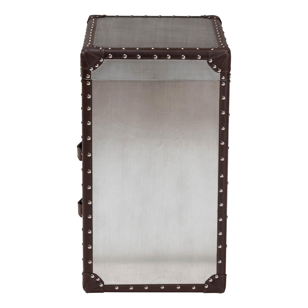 Modern European furniture - Vintage Silver 2 Drawer End Table - www.oroa.com | Oroa.com