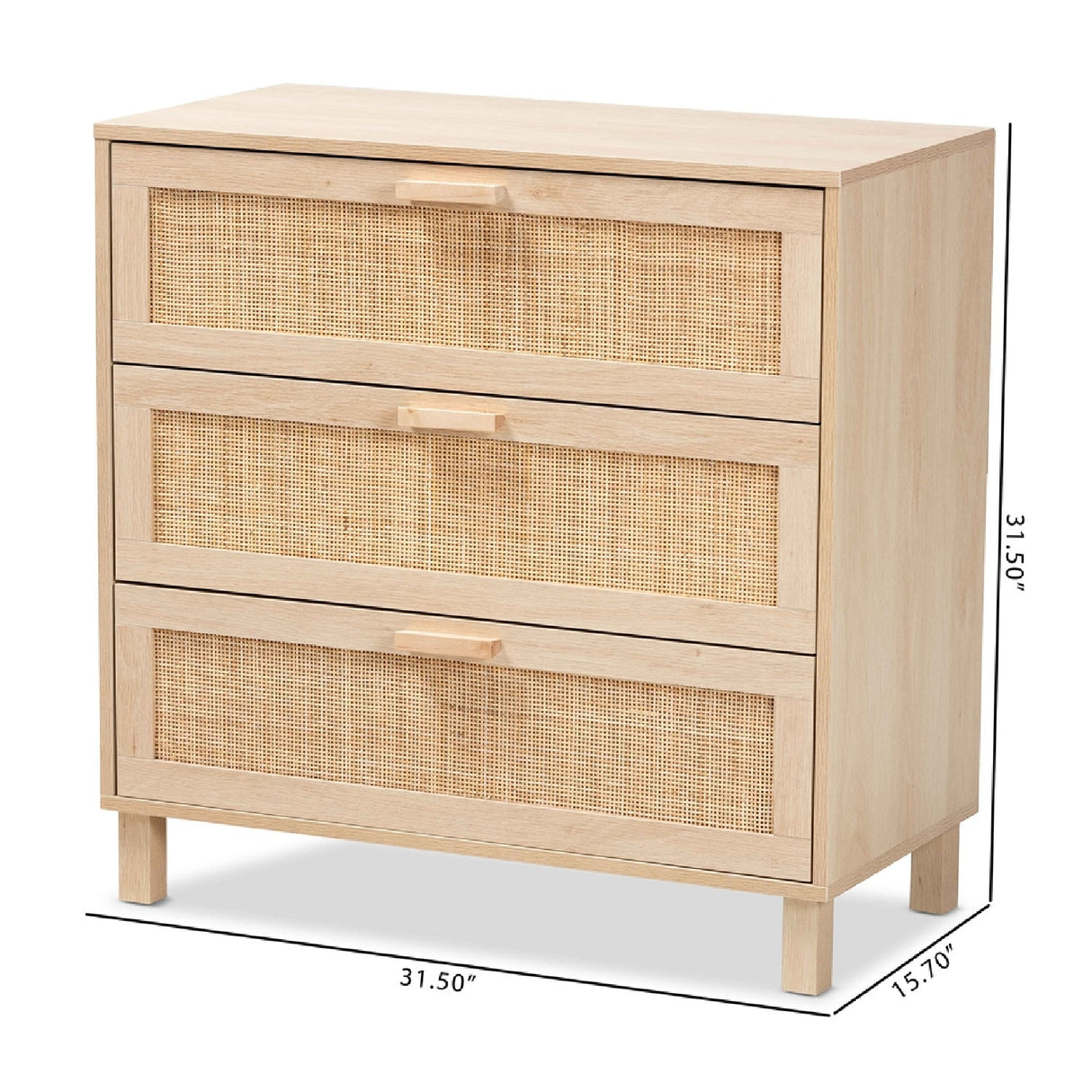 Modern European furniture - 3 Drawer Rattan Storage Cabinet - www.oroa.com | Oroa.com