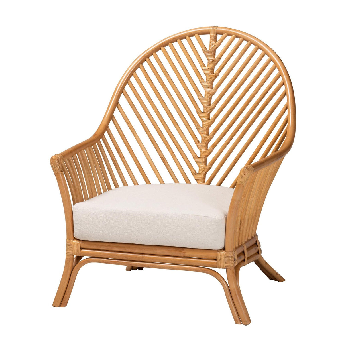 Modern European furniture - Flared Arm Rattan Accent Chair - www.oroa.com | Oroa.com