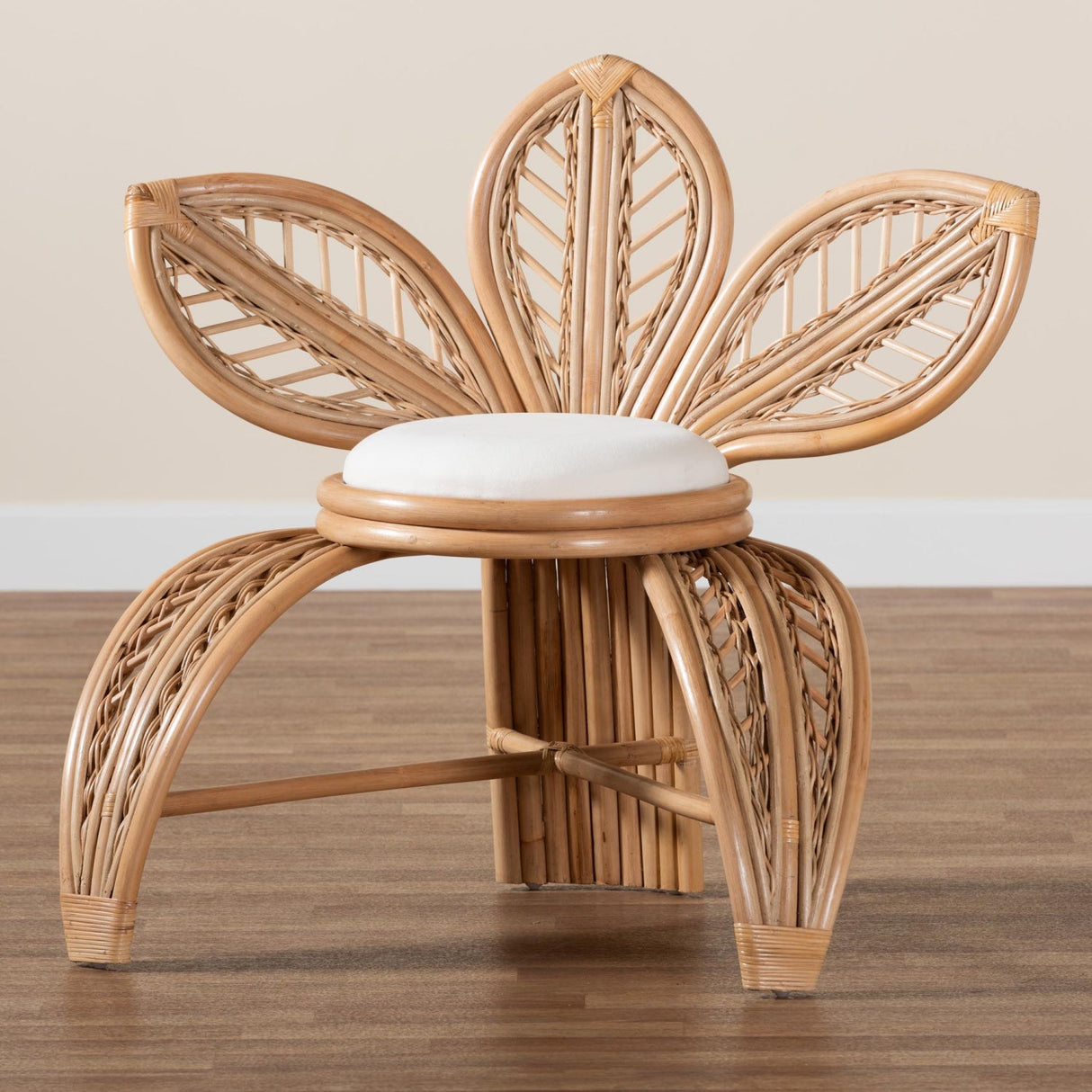 Modern European furniture - Flower Inspired Rattan Accent Chair - www.oroa.com | Oroa.com