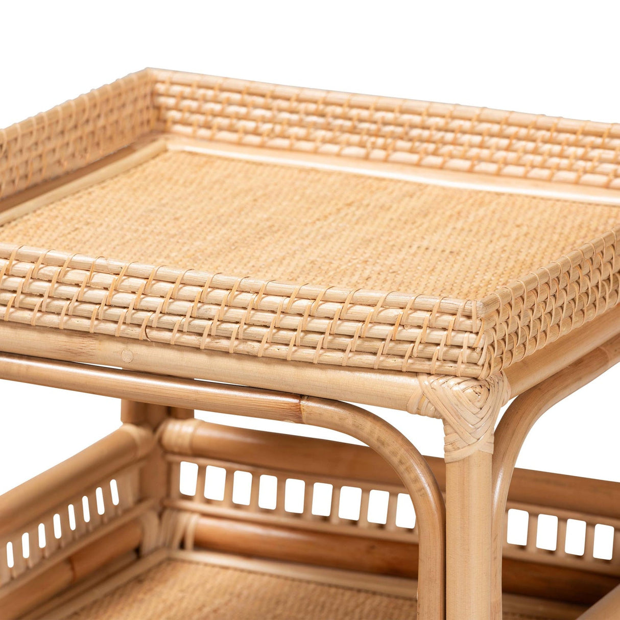 Modern European furniture - Rattan 2 Tier End Table - www.oroa.com | Oroa.com