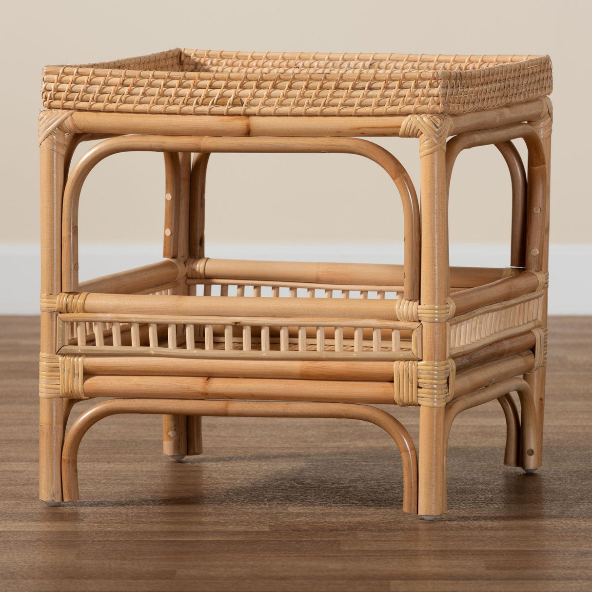 Modern European furniture - Rattan 2 Tier End Table - www.oroa.com | Oroa.com