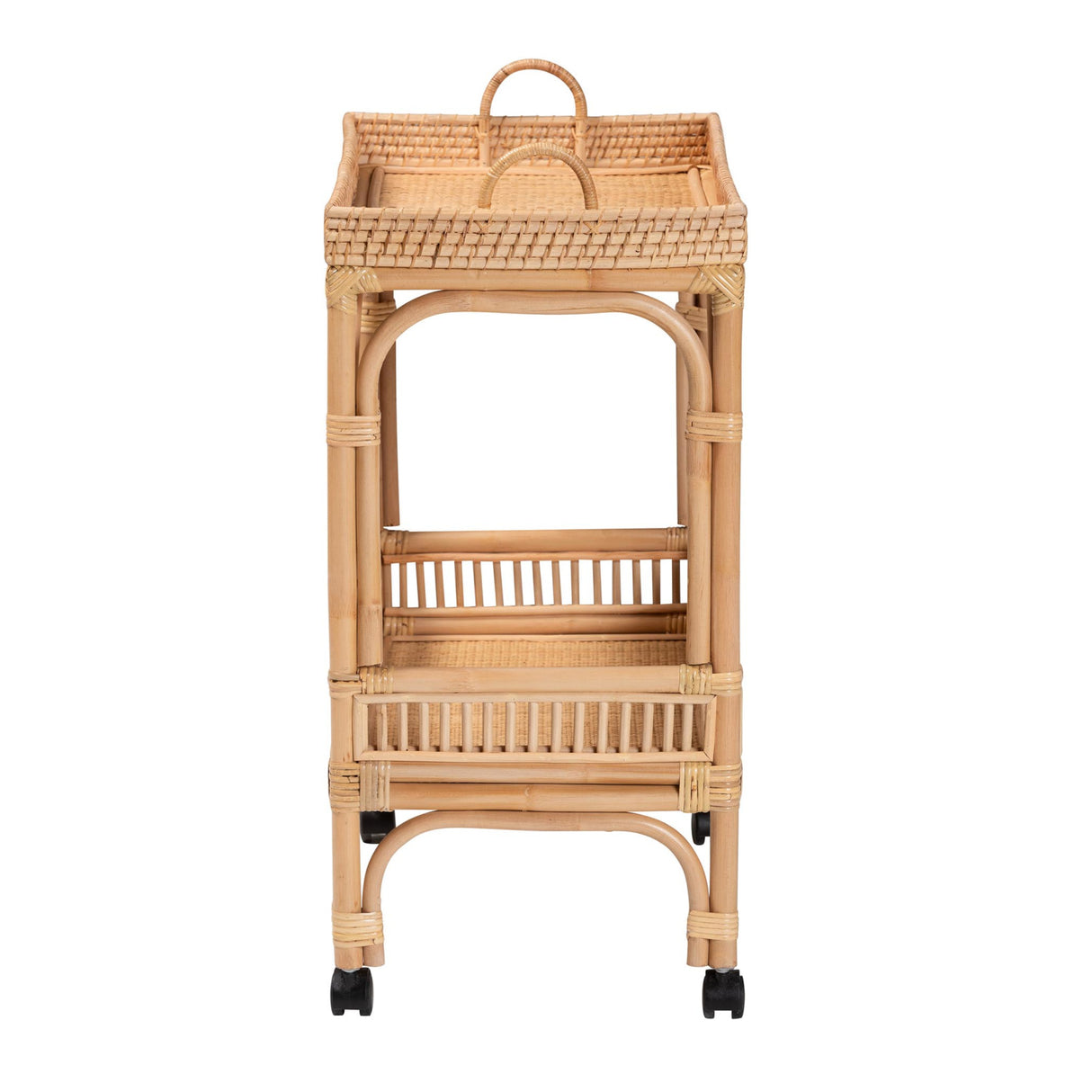 Modern European furniture - Woven Rattan Wine Cart - www.oroa.com | Oroa.com