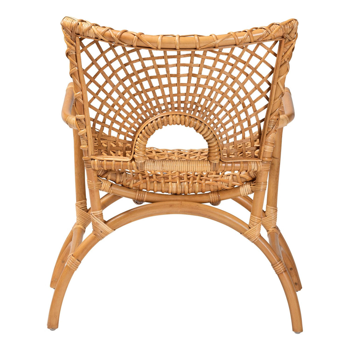 Modern European furniture - Curved Seat Rattan Accent Chair - www.oroa.com | Oroa.com