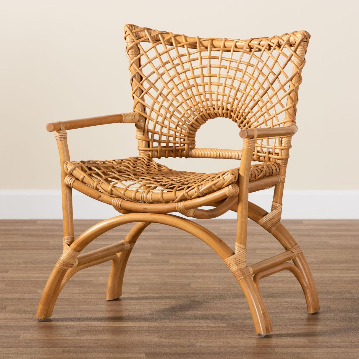 Modern European furniture - Curved Seat Rattan Accent Chair - www.oroa.com | Oroa.com