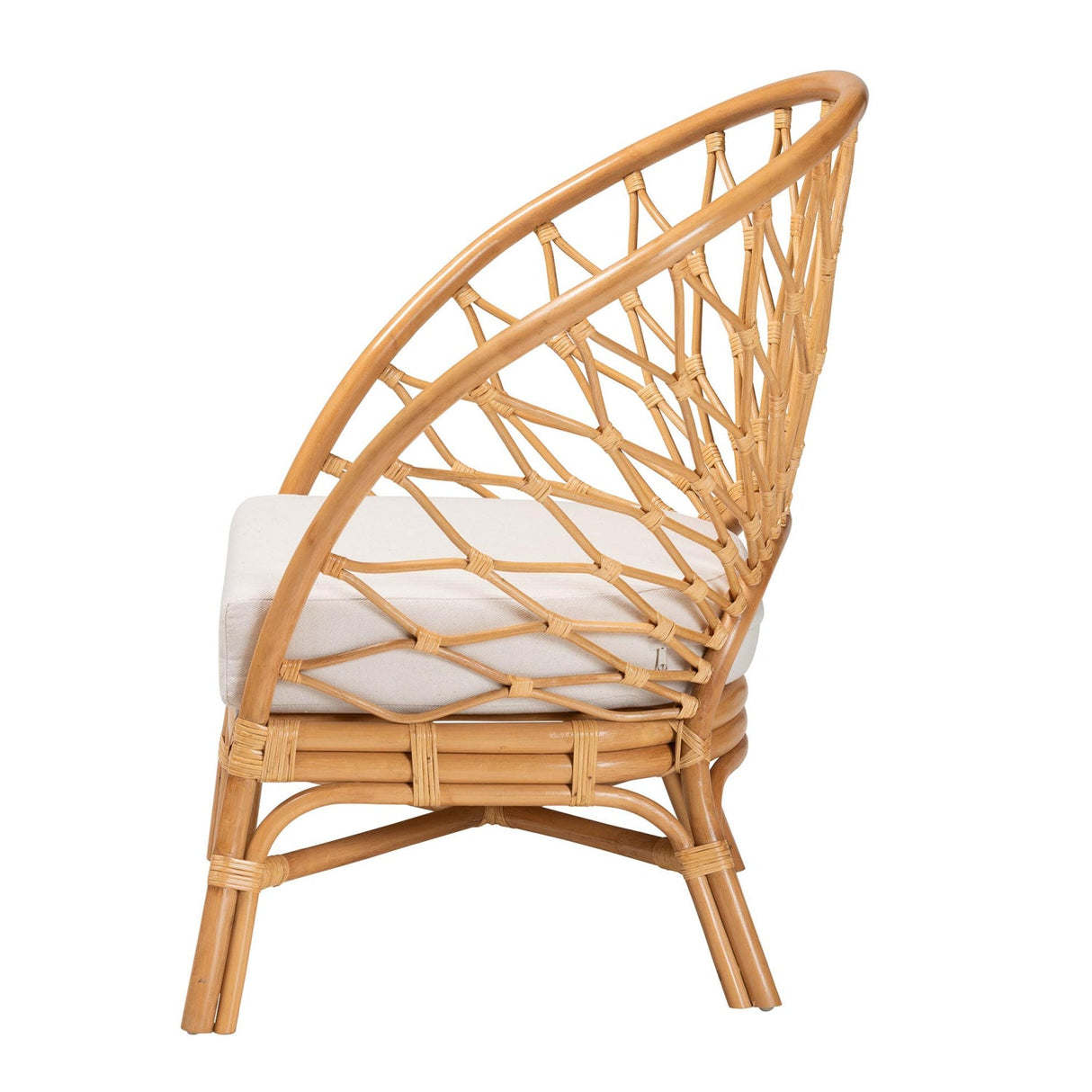 Modern European furniture - Rattan Sloped Accent Chair - www.oroa.com | Oroa.com