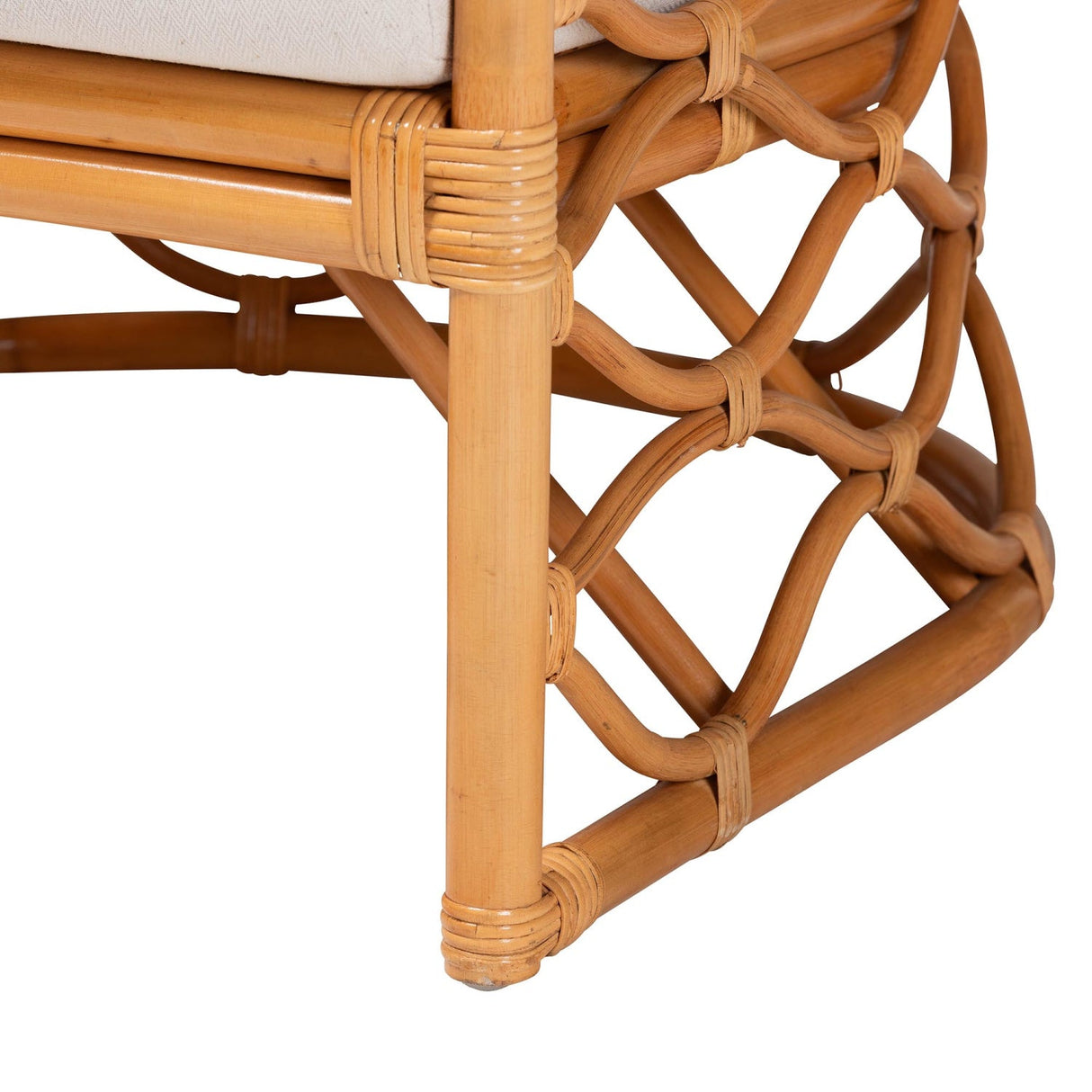 Modern European furniture - Curved Rattan Padded Accent Chair - www.oroa.com | Oroa.com