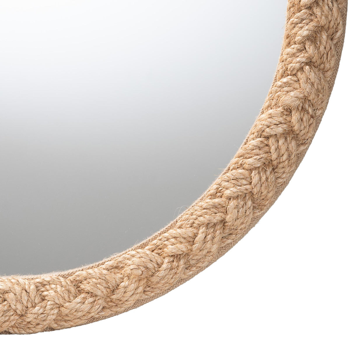Modern European furniture - Braided Rope Round Accent Mirror - www.oroa.com | Oroa.com