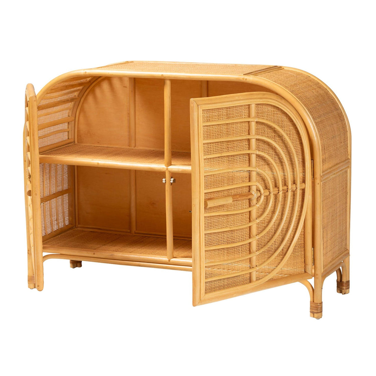 Modern European furniture - Natural Rattan 2 Door Sideboard - www.oroa.com | Oroa.com