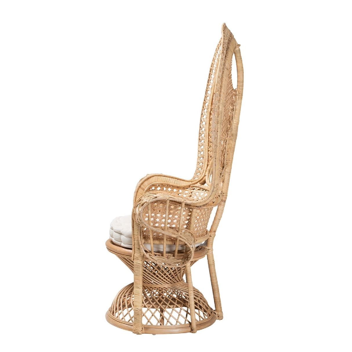 Modern European furniture - Brown Rattan Peacock Accent Chair - www.oroa.com | Oroa.com