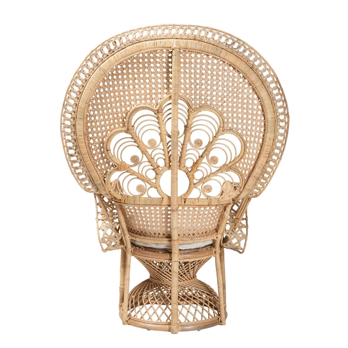 Modern European furniture - Brown Rattan Peacock Accent Chair - www.oroa.com | Oroa.com
