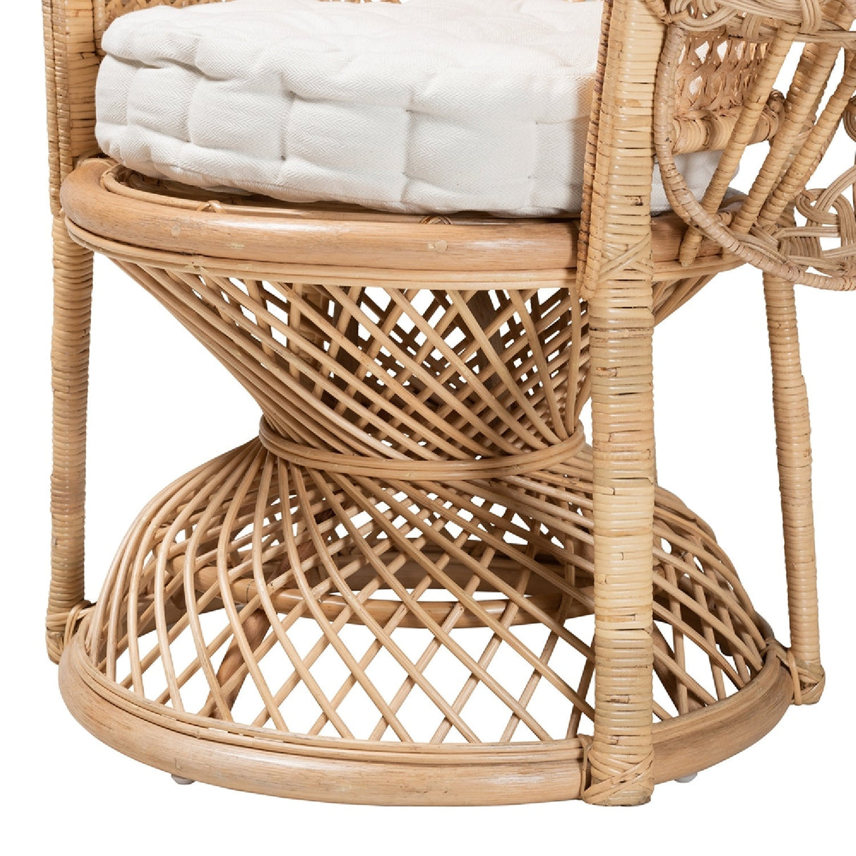 Modern European furniture - Brown Rattan Peacock Accent Chair - www.oroa.com | Oroa.com