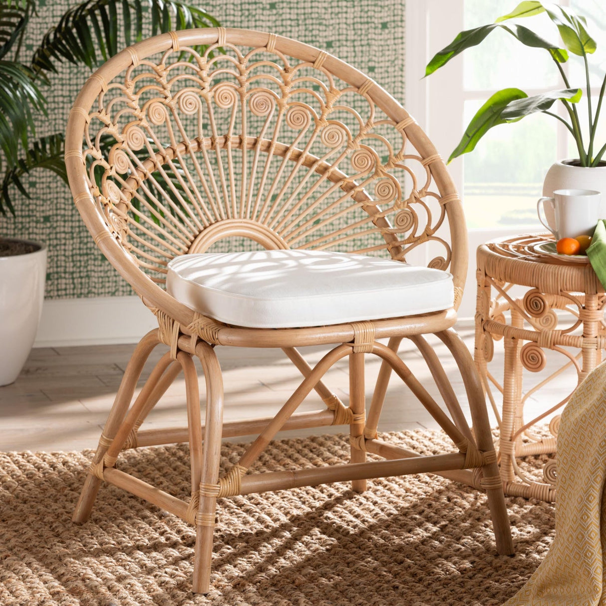 Modern European furniture - Boho Rattan Peacock Accent Chair - www.oroa.com | Oroa.com