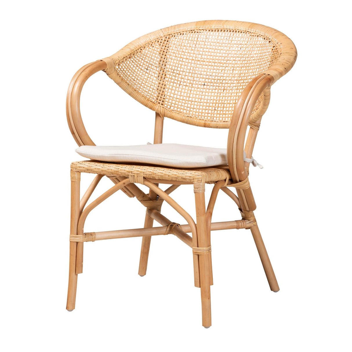 Modern European furniture - Natural Rattan Framed Dining Chair - www.oroa.com | Oroa.com