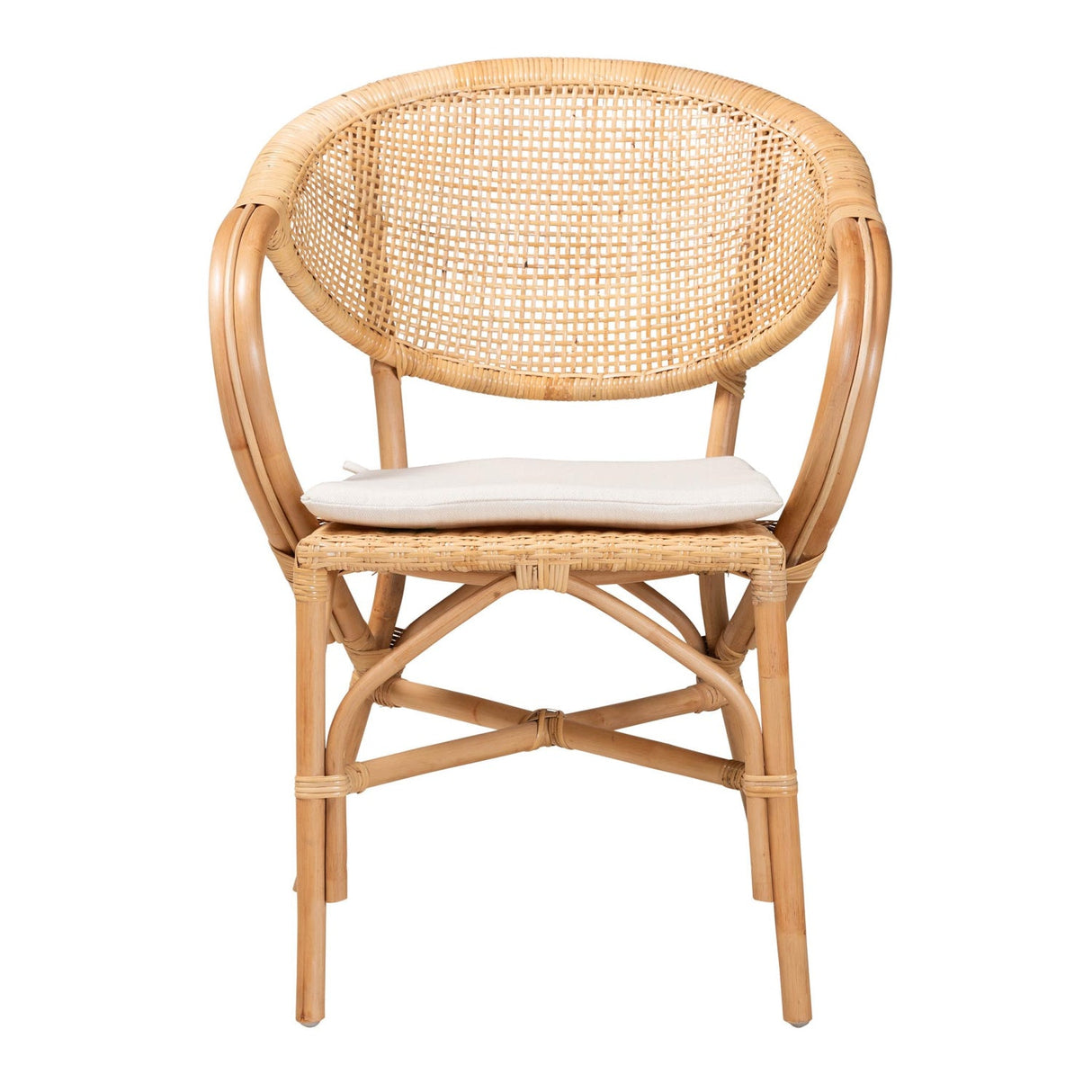 Modern European furniture - Natural Rattan Framed Dining Chair - www.oroa.com | Oroa.com
