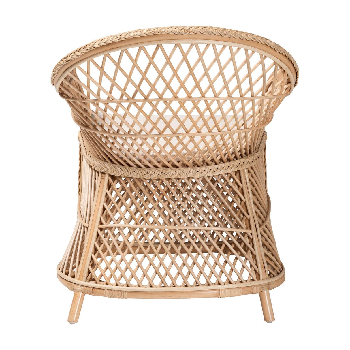 Modern European furniture - Braided Rattan Bohemian Accent Armchair - www.oroa.com | Oroa.com