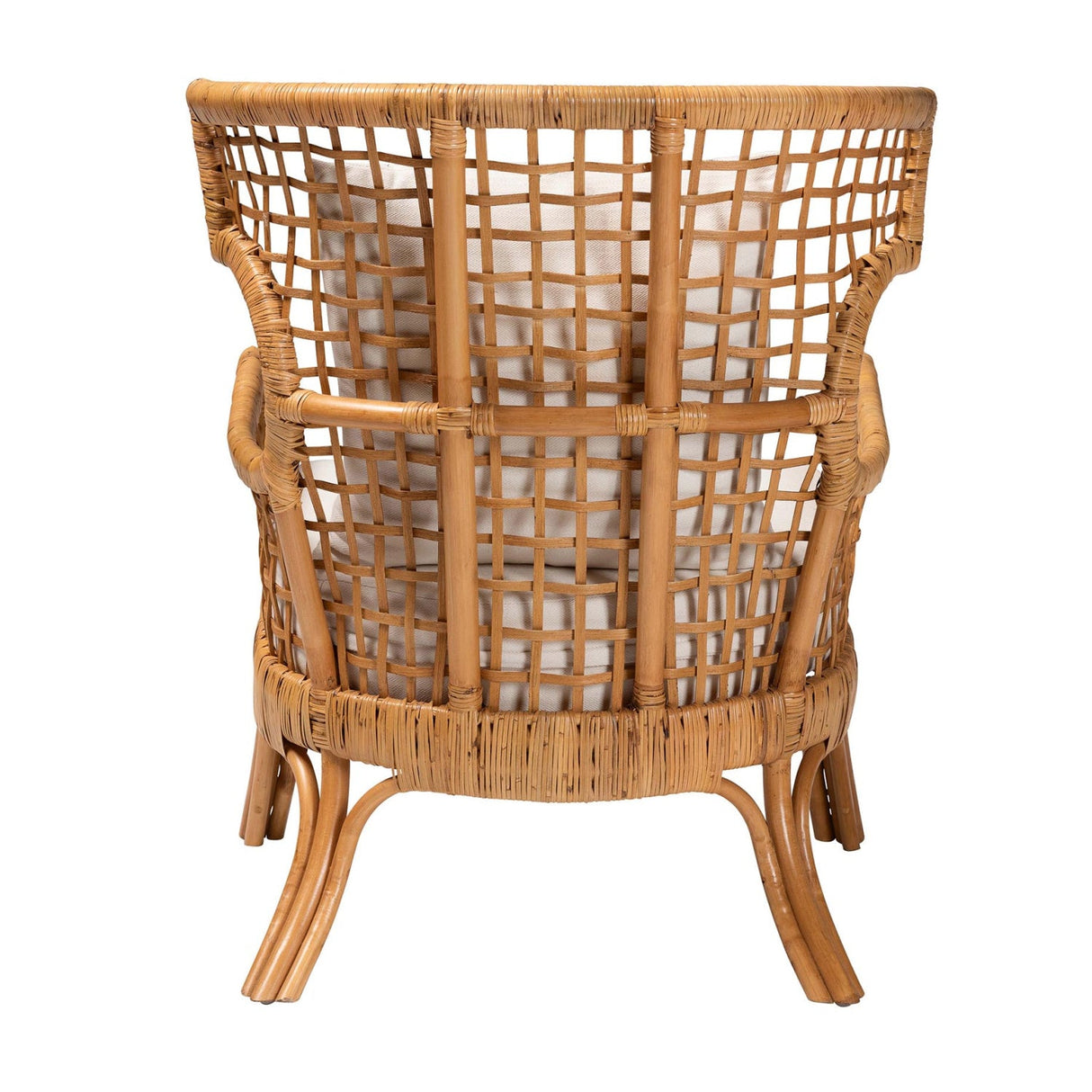 Modern European furniture - Lattice Rattan Wingback Lounge Chair - www.oroa.com | Oroa.com