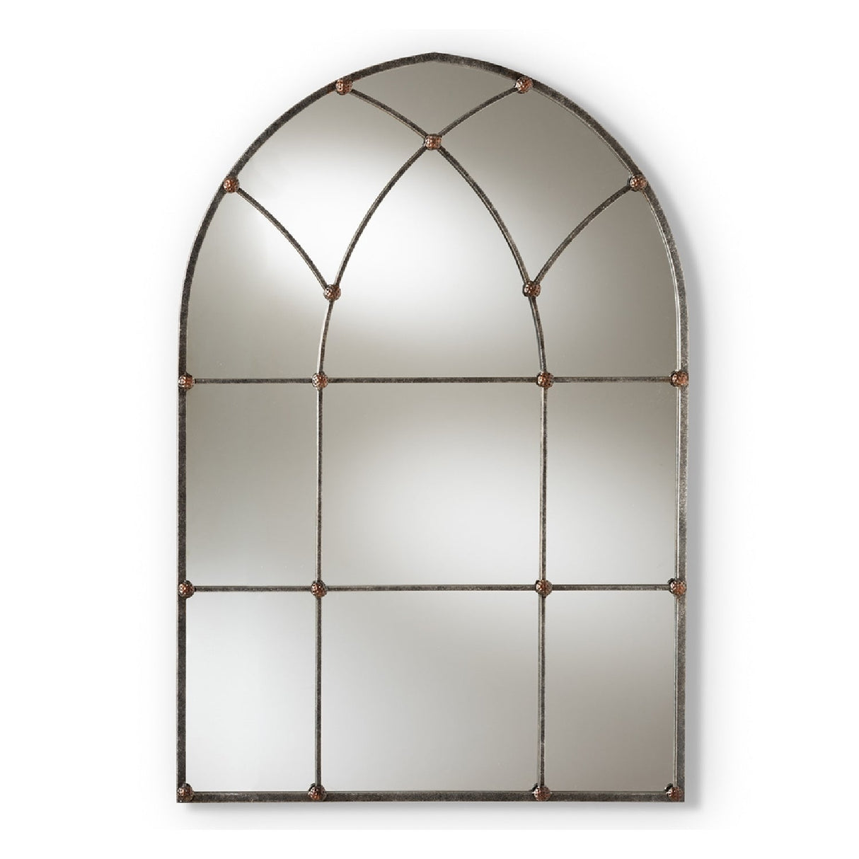 Modern European furniture - Silver Arched Window Accent Mirror - www.oroa.com | Oroa.com