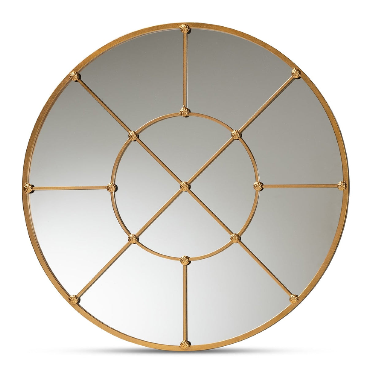 Modern European furniture - Metal Framed Round Wall Mirror - www.oroa.com | Oroa.com