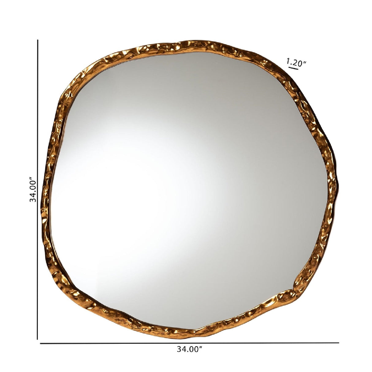 Modern European furniture - Antique Gold Freeform Accent Mirror - www.oroa.com | Oroa.com