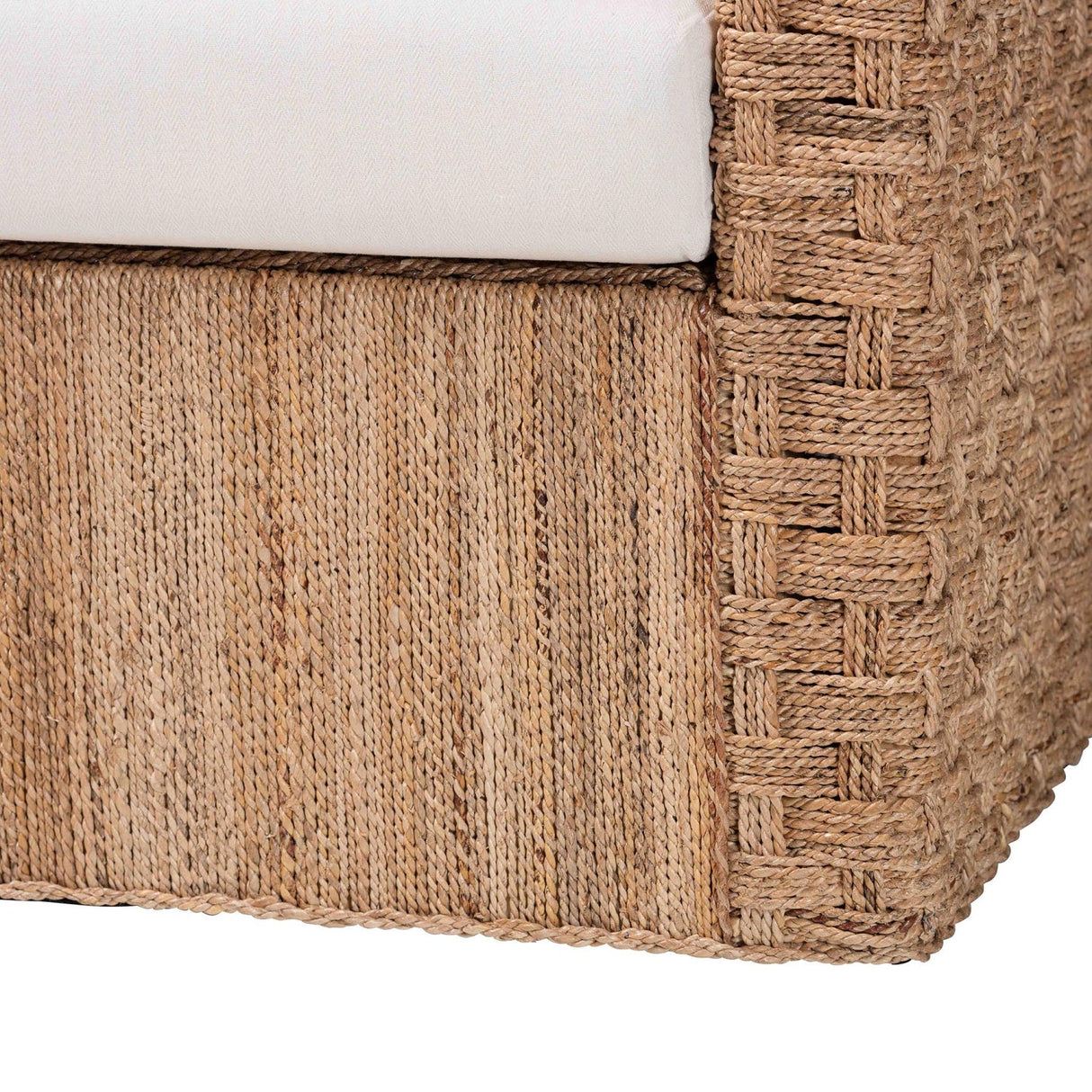 Modern European furniture - Woven Seagrass Curved Accent Chair - www.oroa.com | Oroa.com