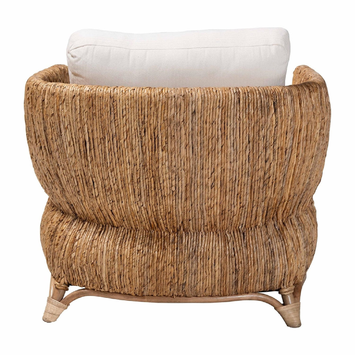 Modern European furniture -Cushioned Woven Seagrass Lounge Chair- www.oroa.com | Oroa.com