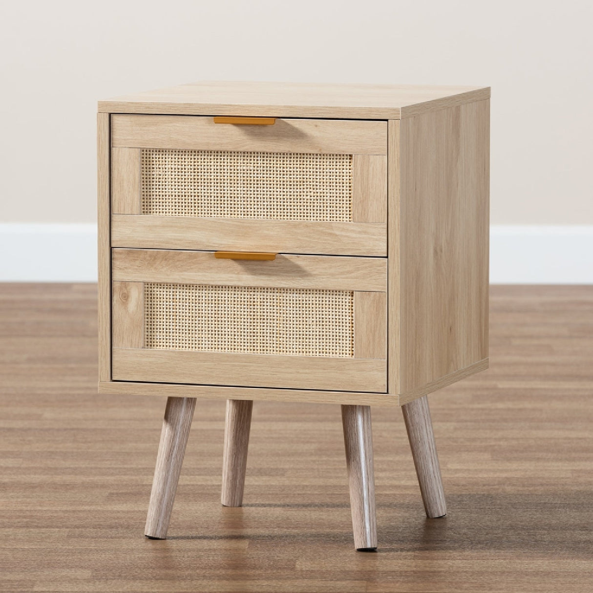 Modern European furniture - Oak 2 Drawer End Table - www.oroa.com | Oroa.com