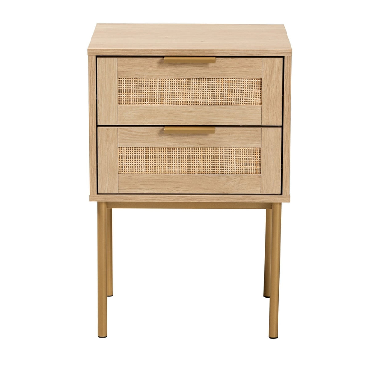 Modern European furniture - Japandi 2 Drawer End Table - www.oroa.com | Oroa.com