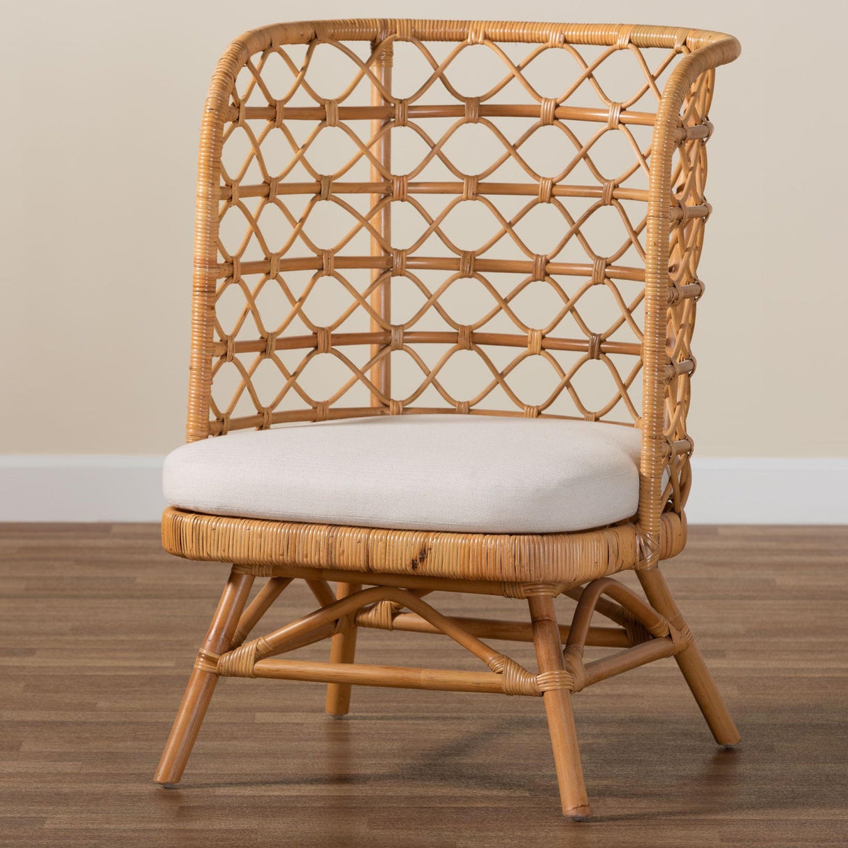 Modern European furniture - Rattan Openwork Tall Accent Chair - www.oroa.com | Oroa.com