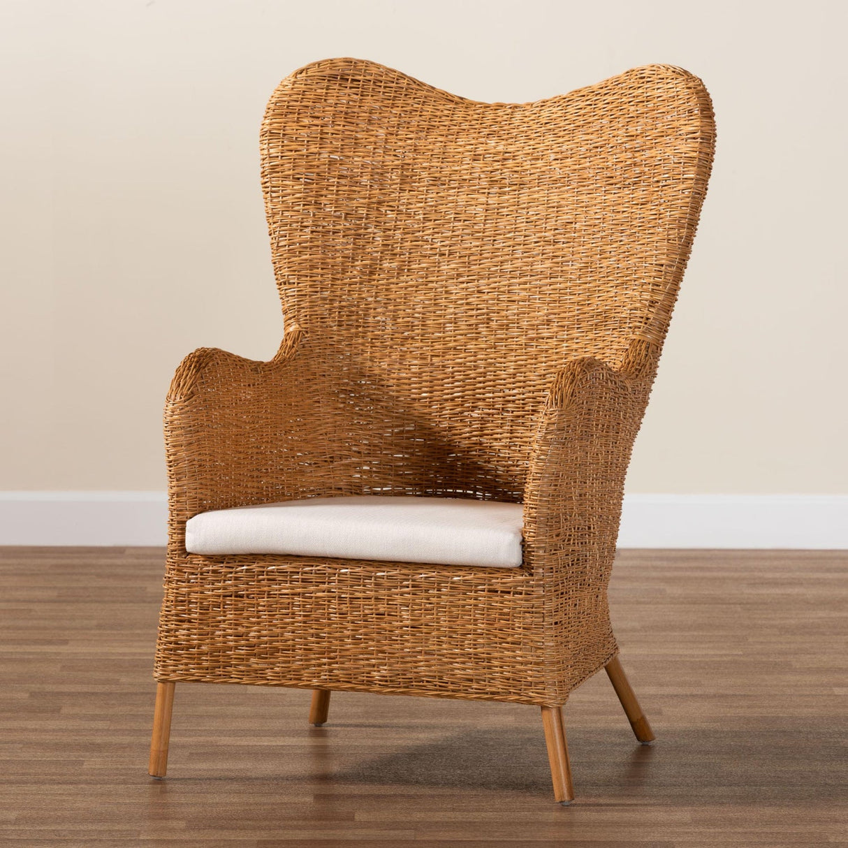 Modern European furniture - Tapered Back Rattan Accent Chair - www.oroa.com | Oroa.com