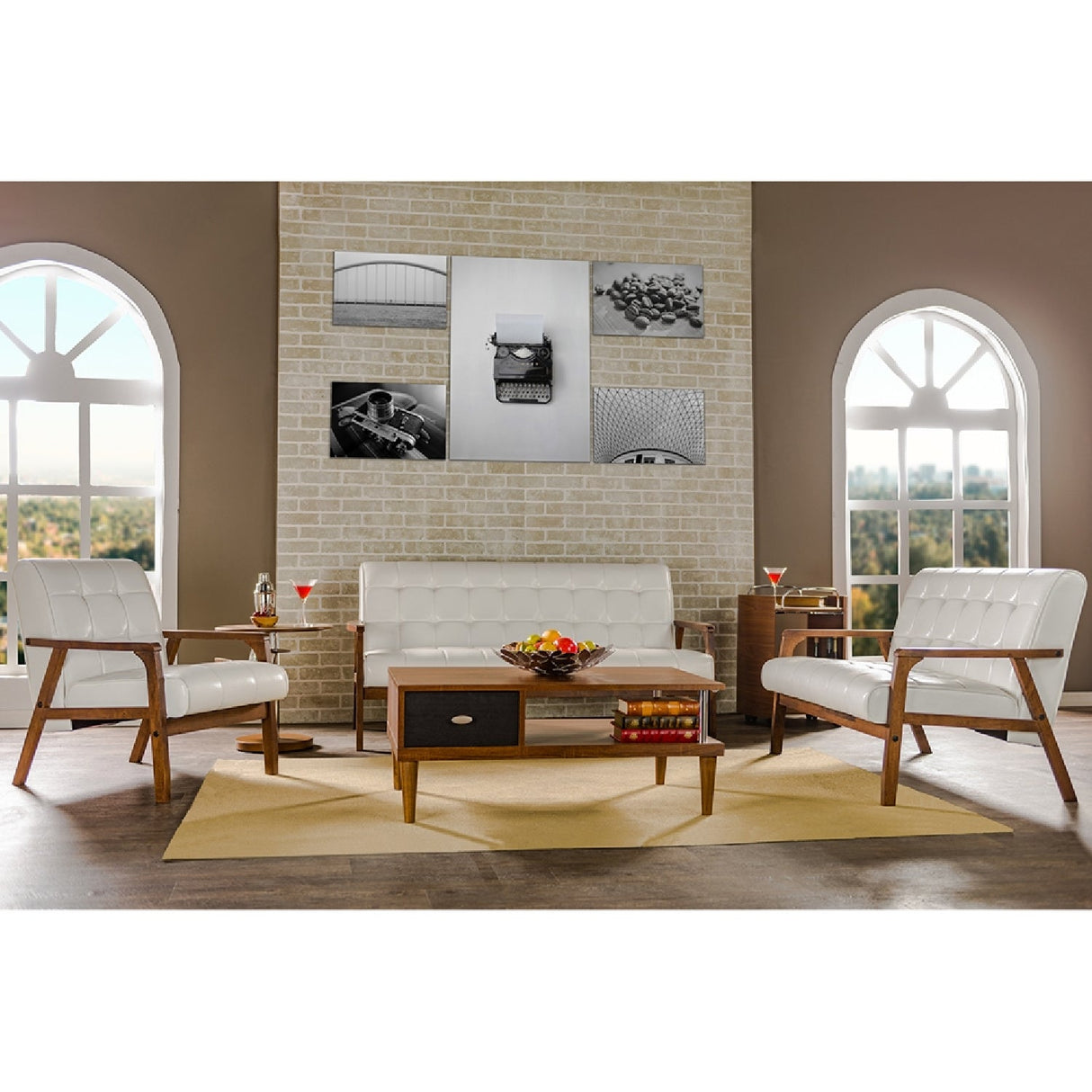Modern European furniture - White Leather Inspired Club Chair - www.oroa.com | Oroa.com