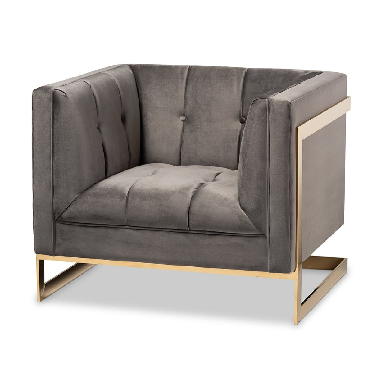 Modern European furniture - Button Tufted Velvet Accent Chair - www.oroa.com | Oroa.com