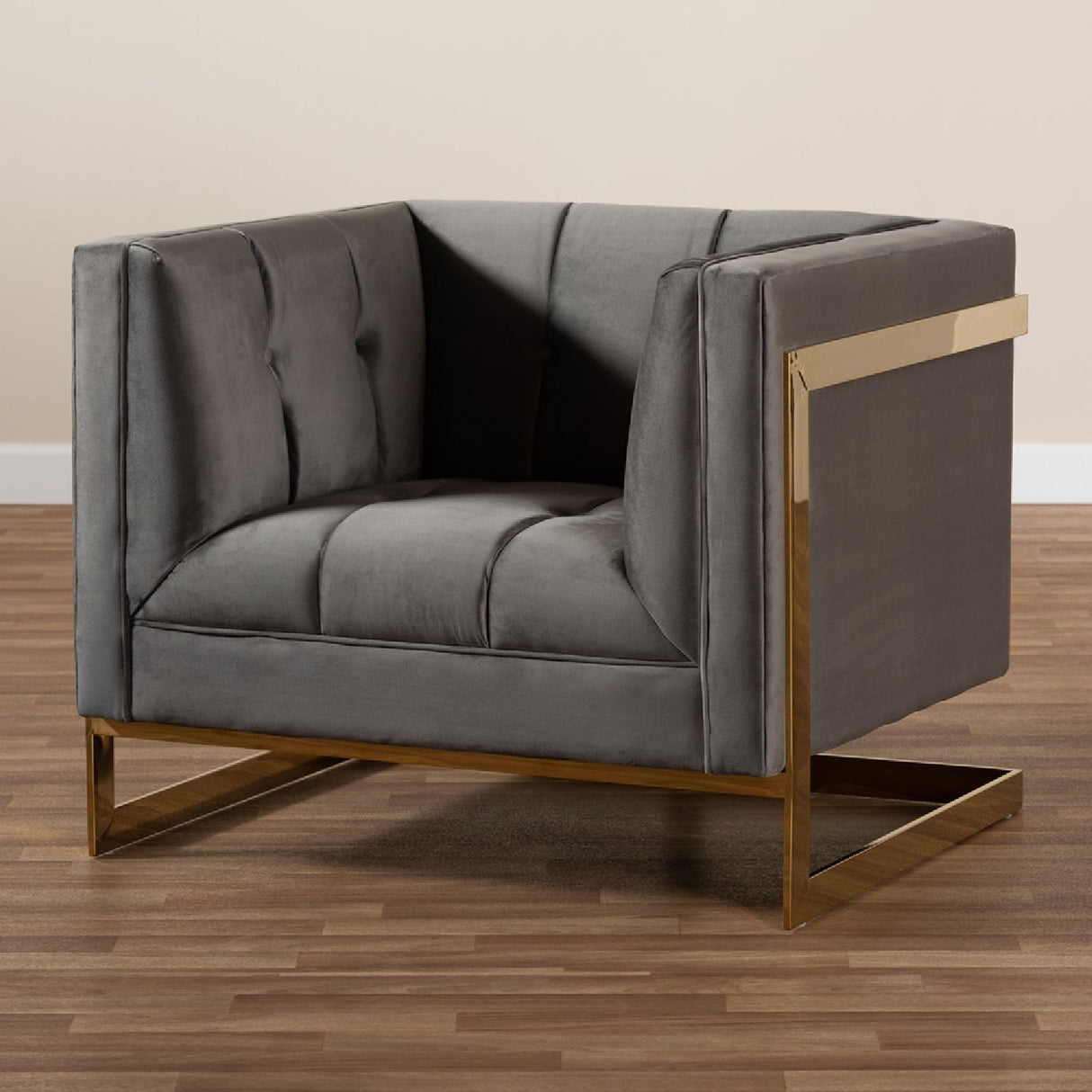 Modern European furniture - Button Tufted Velvet Accent Chair - www.oroa.com | Oroa.com