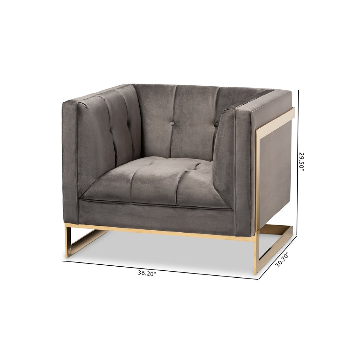 Modern European furniture - Button Tufted Velvet Accent Chair - www.oroa.com | Oroa.com