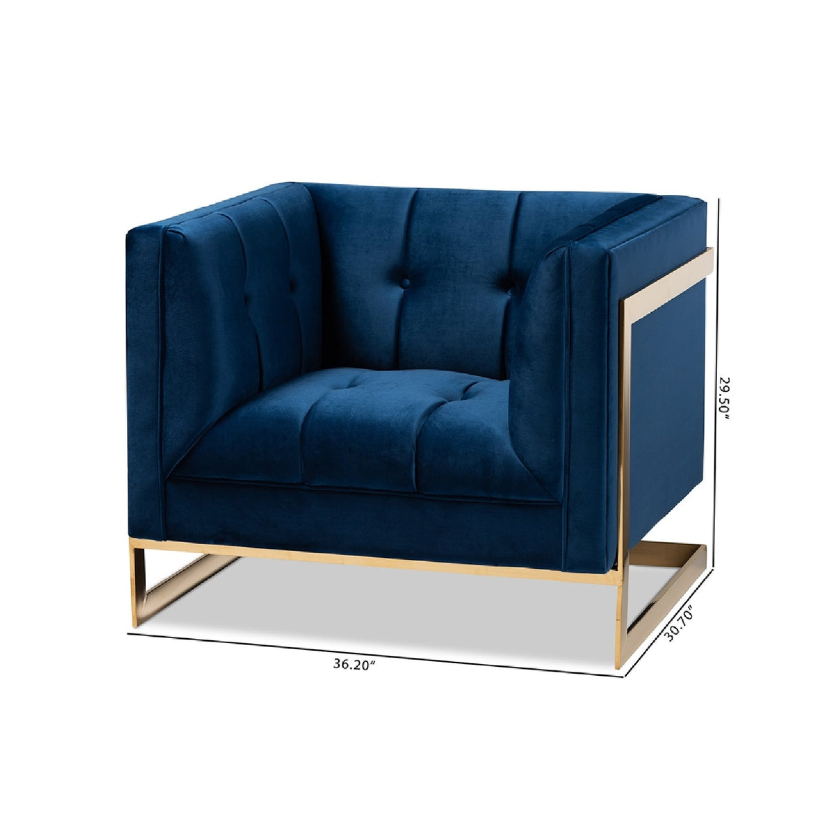 Modern European furniture - Button Tufted Velvet Accent Chair - www.oroa.com | Oroa.com