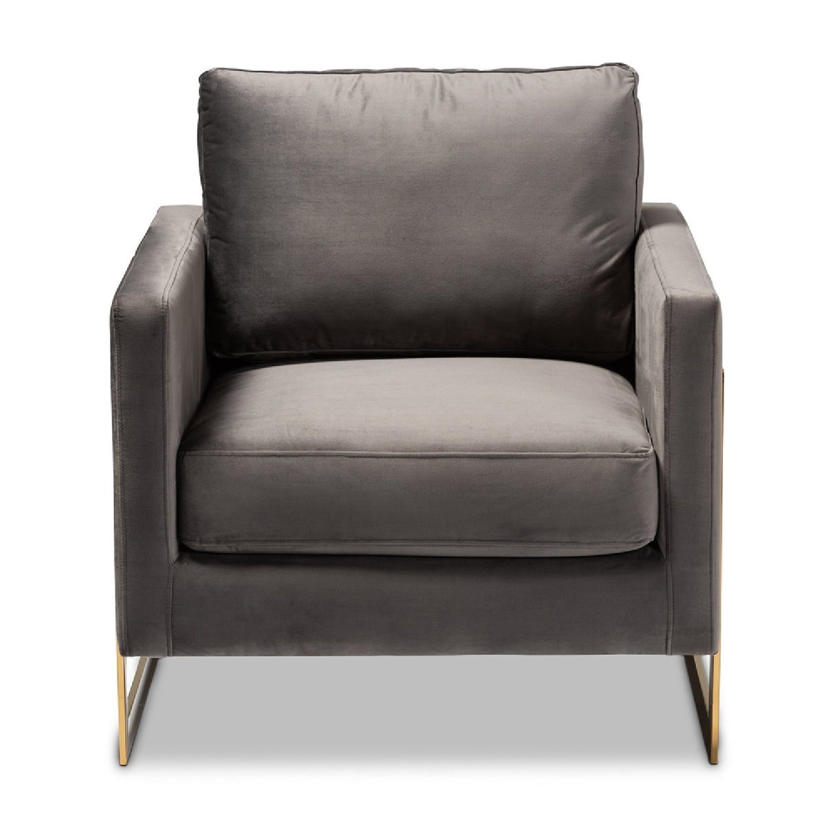 Modern European furniture - Gold Framed Velvet Accent Chair - www.oroa.com | Oroa.com