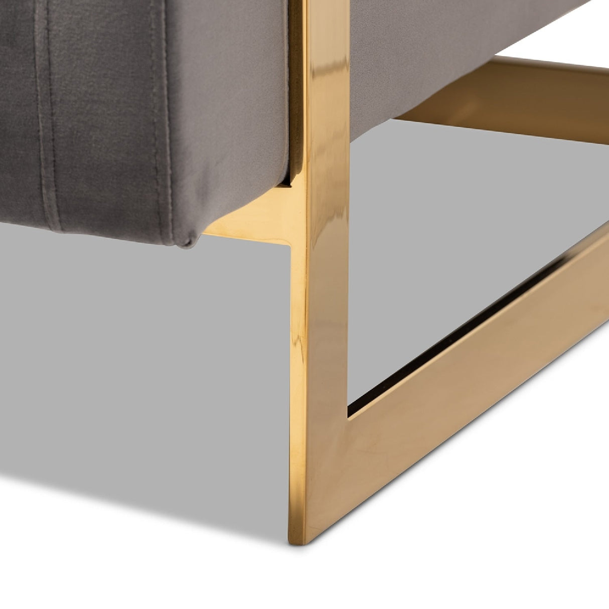 Modern European furniture - Gold Framed Velvet Accent Chair - www.oroa.com | Oroa.com