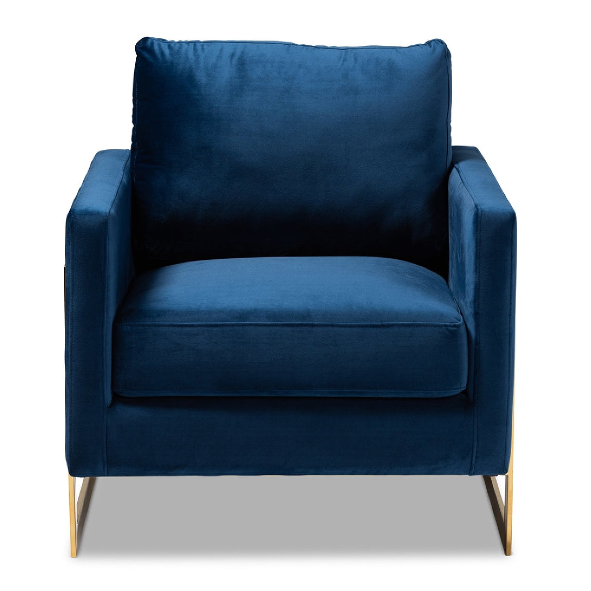 Modern European furniture - Gold Framed Velvet Accent Chair - www.oroa.com | Oroa.com