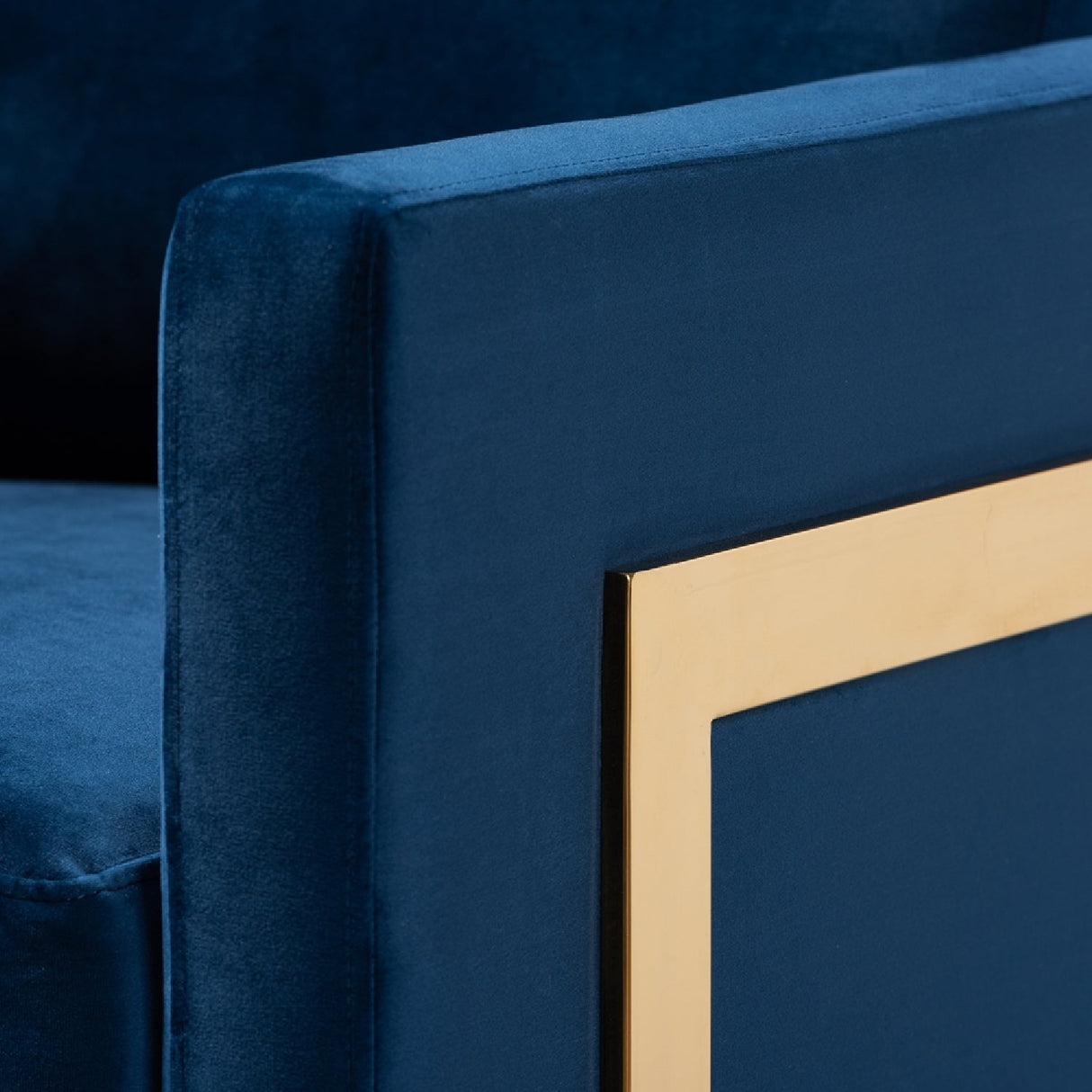 Modern European furniture - Gold Framed Velvet Accent Chair - www.oroa.com | Oroa.com
