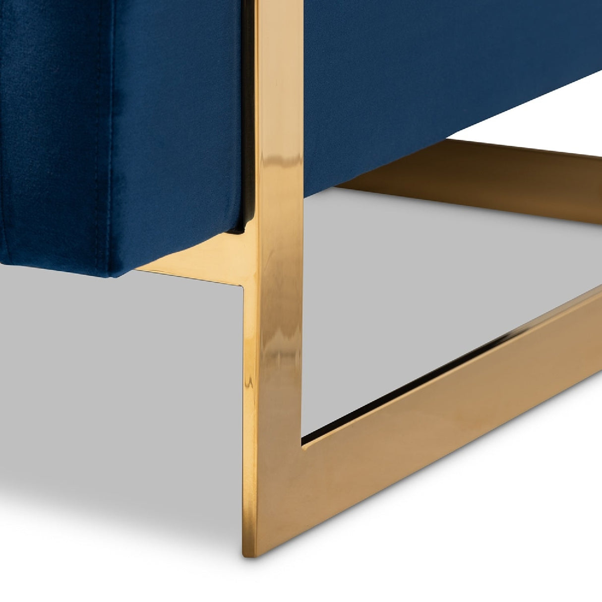 Modern European furniture - Gold Framed Velvet Accent Chair - www.oroa.com | Oroa.com