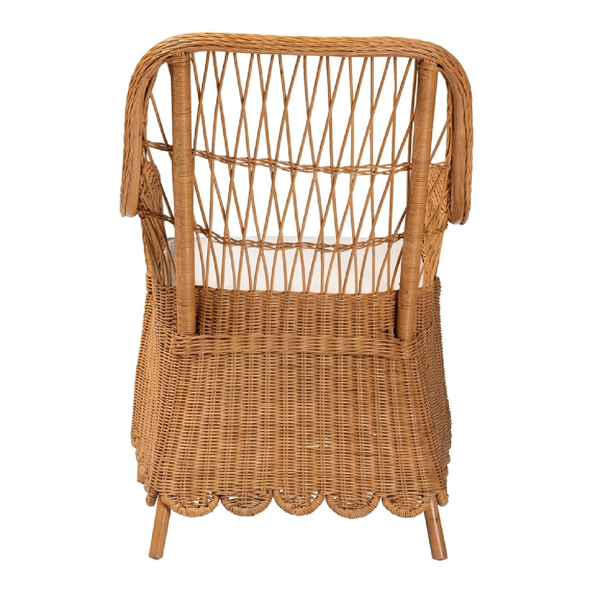 Modern European furniture - Scalloped Rattan Accent Chair - www.oroa.com | Oroa.com