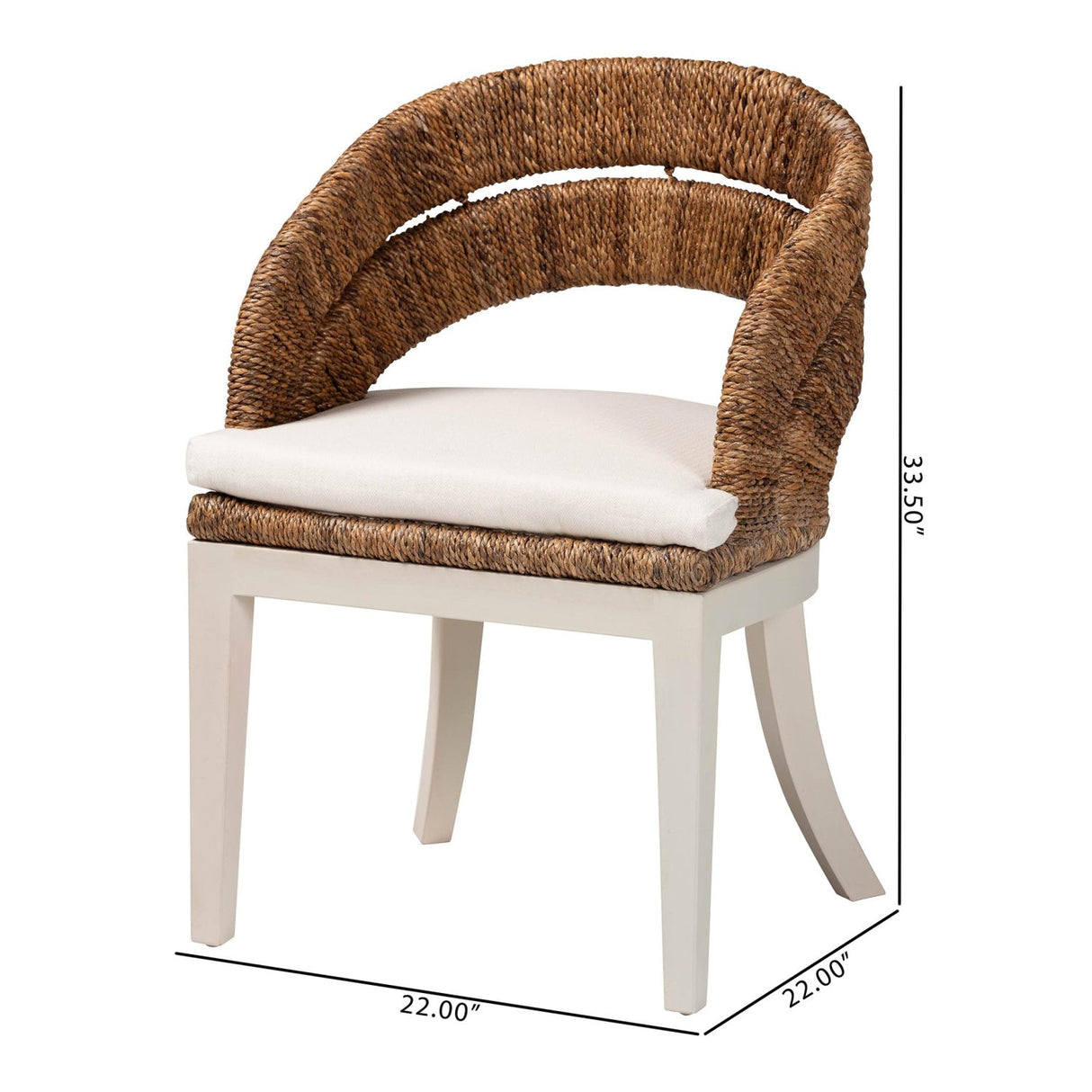 Modern European furniture - Seagrass Padded Dining Chair - www.oroa.com | Oroa.com