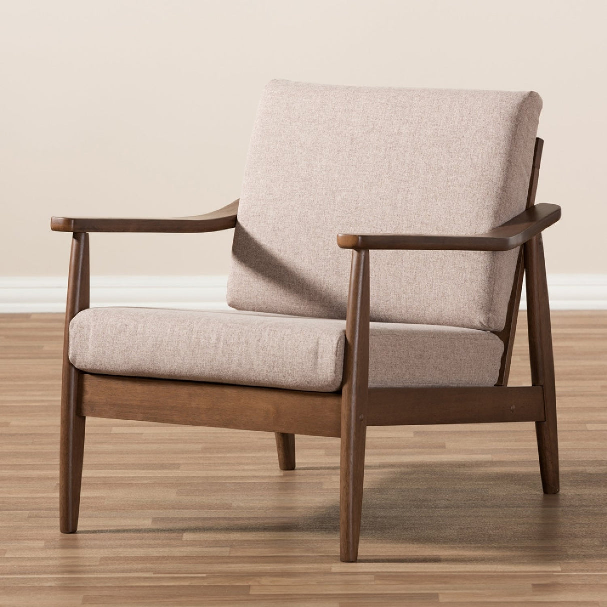 Modern European furniture - Walnut Framed Lounge Chair - www.oroa.com | Oroa.com