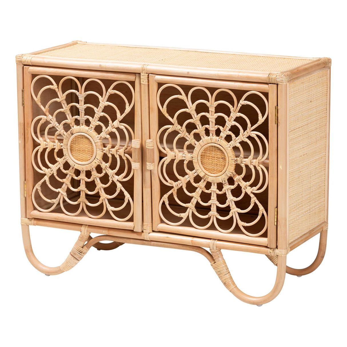 Modern European furniture - Floral Woven 2 Door Cabinet - www.oroa.com | Oroa.com