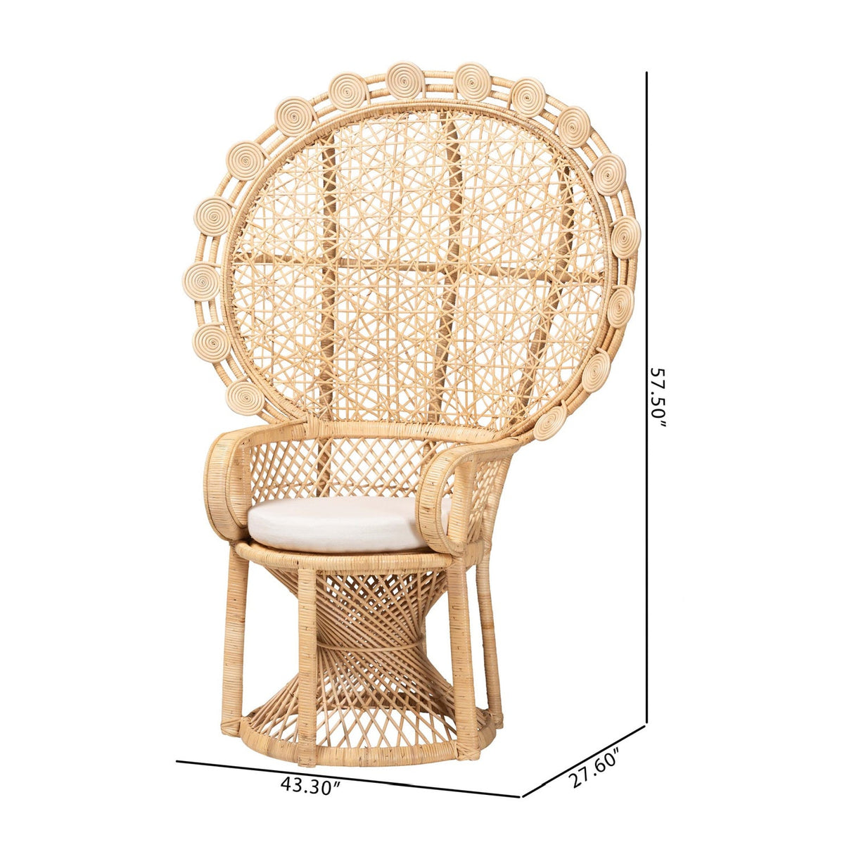 Modern European furniture - Modern Boho Peacock Accent Chair - www.oroa.com | Oroa.com