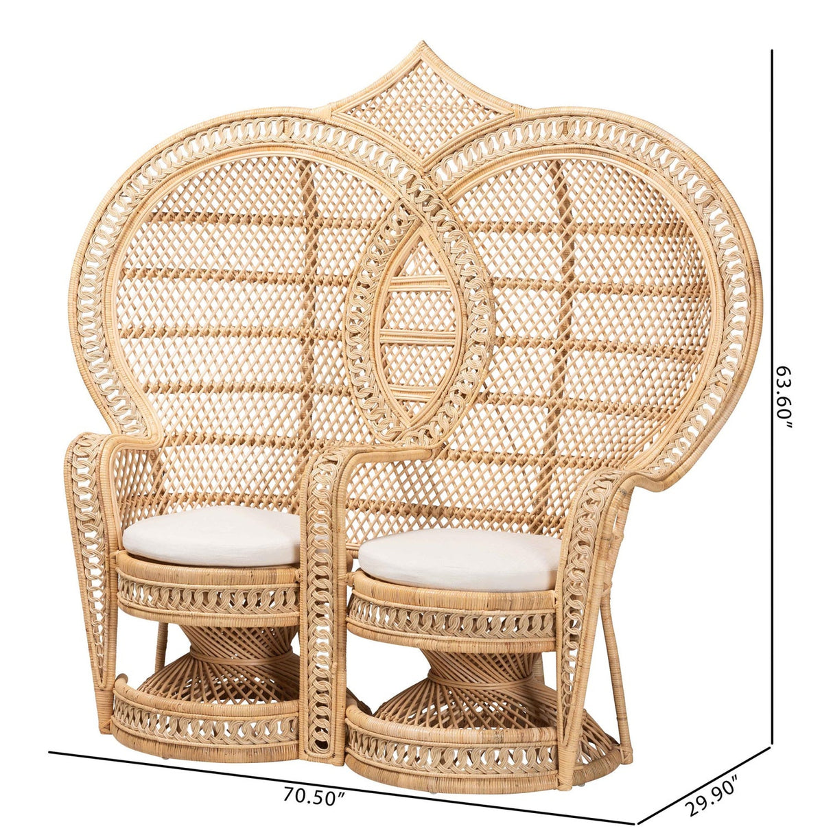 Modern European furniture - 2 Seater Rattan Peacock Chair - www.oroa.com | Oroa.com
