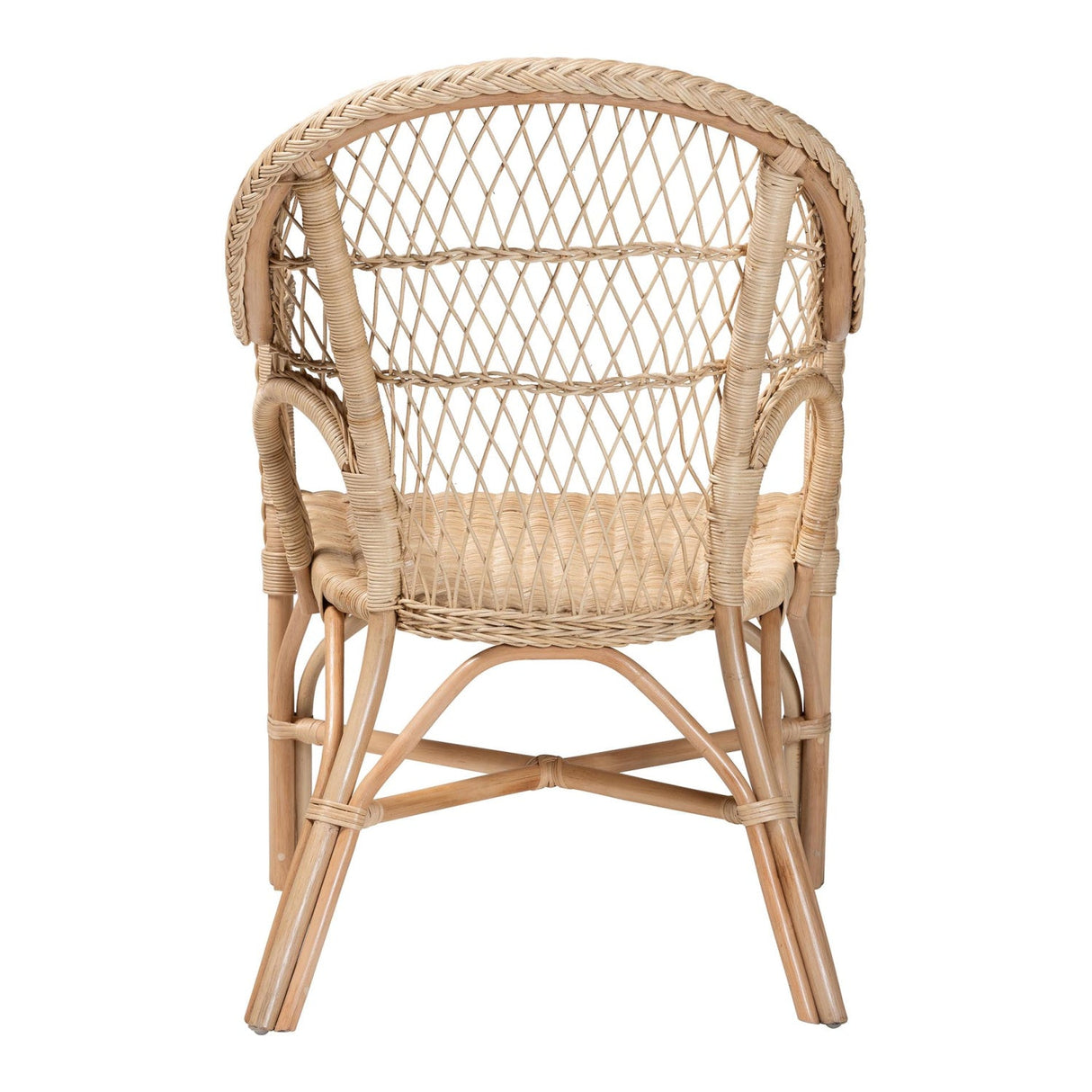 Modern European furniture - Natural Braided Rattan Lounge Chair - www.oroa.com | Oroa.com